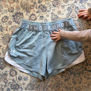 Under Armour Women's Soft Blue Athletic Shorts